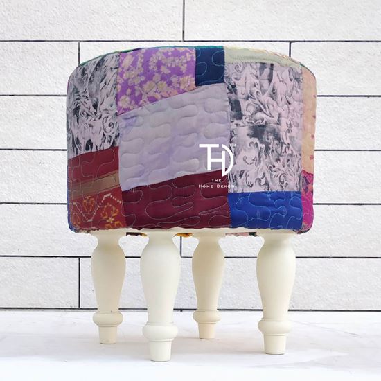 Buy Patchwork Pouf Online in India | The Home Dekor