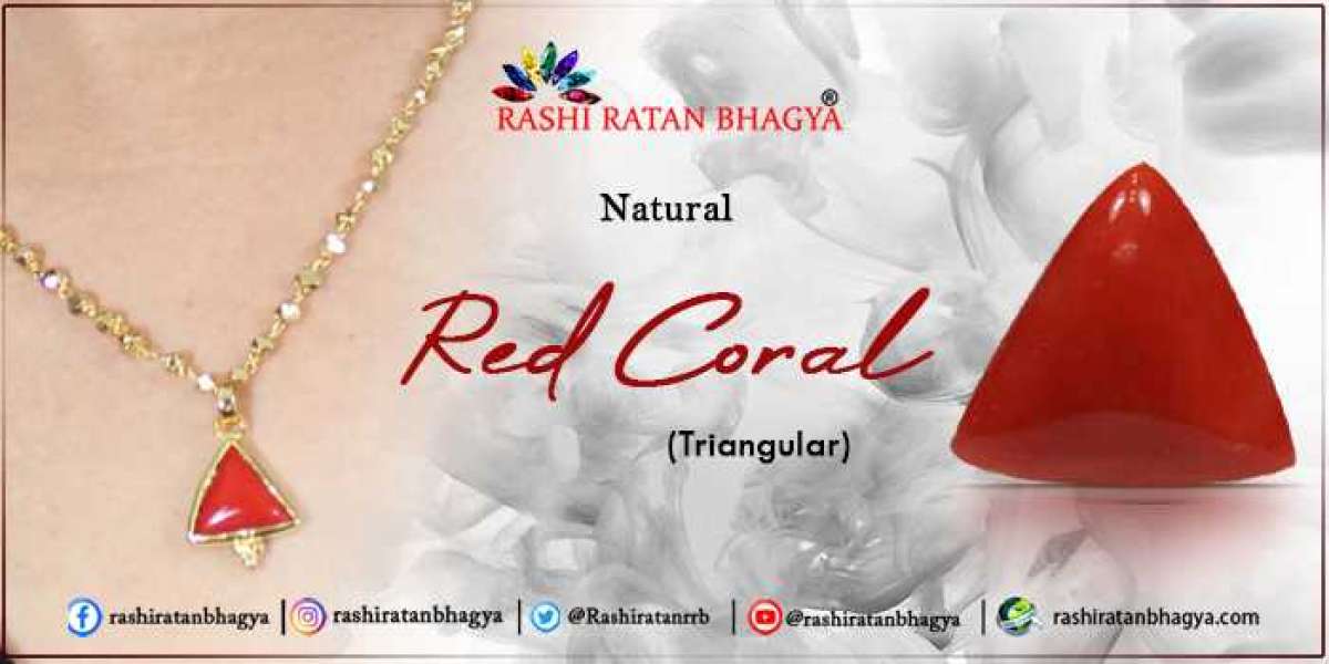 Shop Red Coral Triangular Stone Online at Wholesale Price