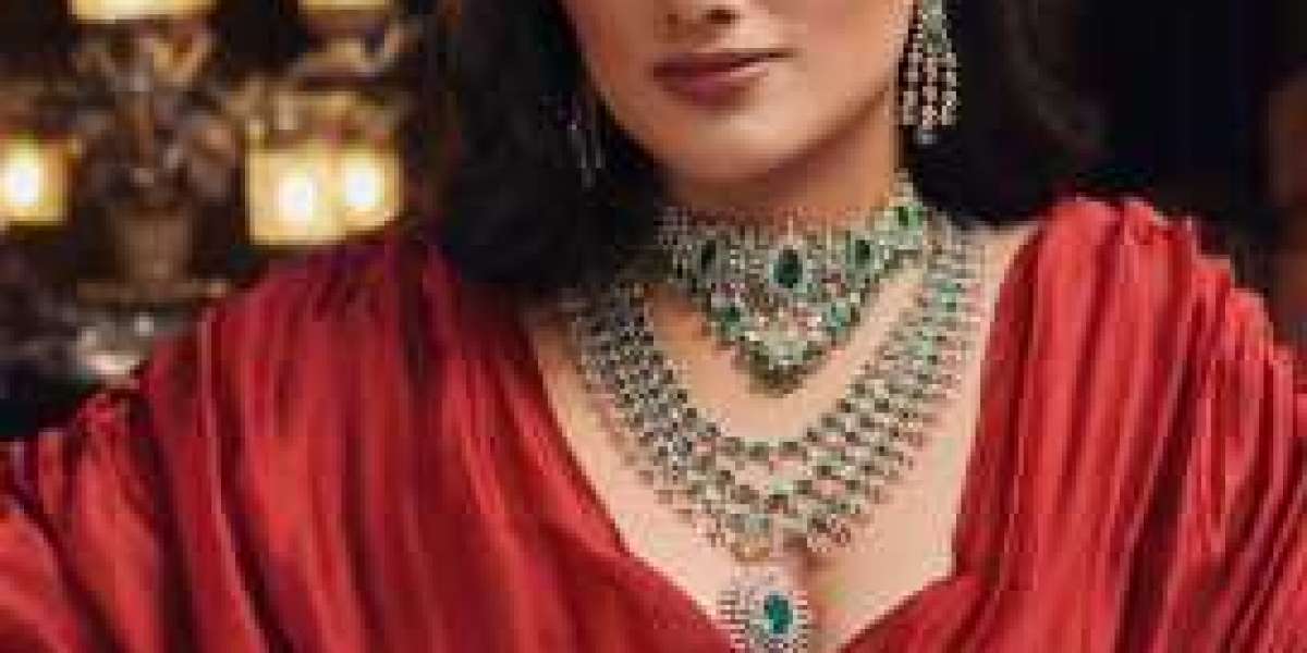 Radiant Elegance: Unveiling Krishna Jewellers' Diamond Necklace Set with Price