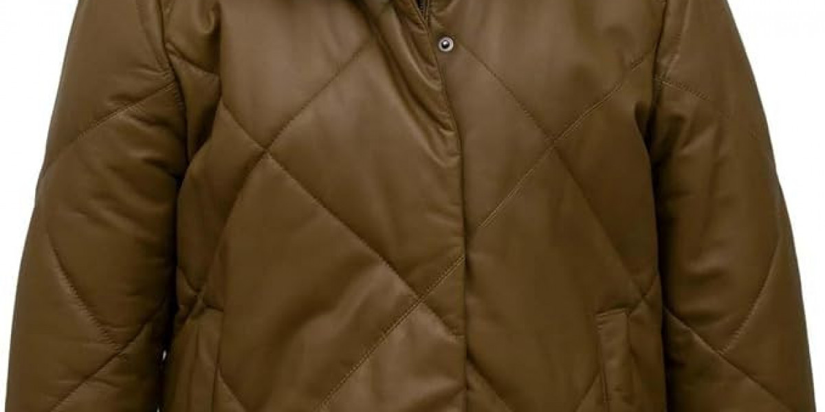 Embrace Style and Comfort with the TrendyQueen Quilted Leather Coat: A Khaki Must-Have