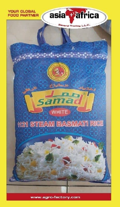 Samad White 1121 Steam Basmati Rice - Asia & Africa General Trading Dubai