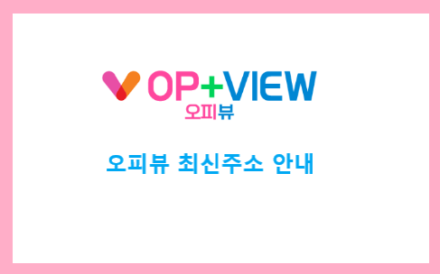 오피뷰 - 홈페이지 주소 안내｜opview