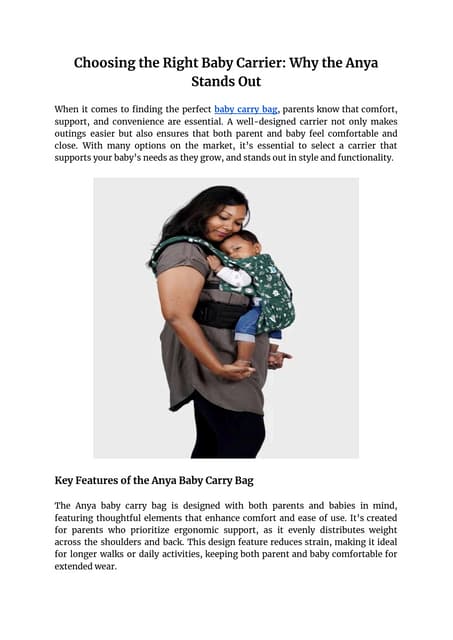 Choosing the Right Baby Carrier_ Why the Anya Stands Out.pdf | Free Download