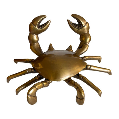 6″ Antiqued Brass Dungeness Crab Paper Weight Profile Picture