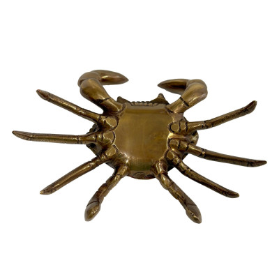 6″ Antiqued Brass Dungeness Crab Paper Weight Profile Picture