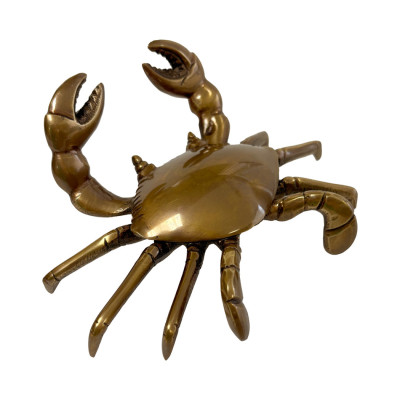 6″ Antiqued Brass Dungeness Crab Paper Weight Profile Picture