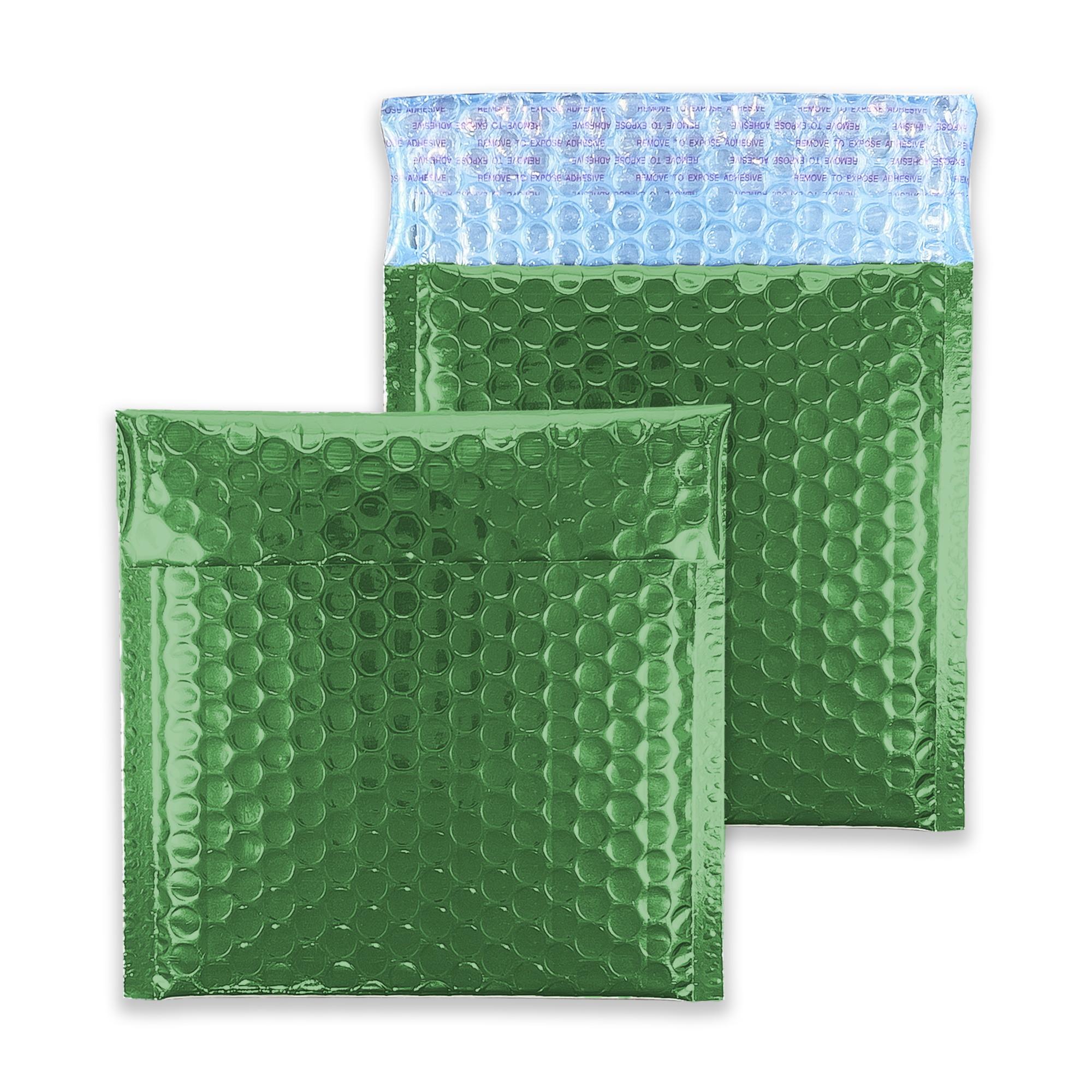 165mm X 165mm Metallic Gloss Padded Envelopes CD - Emerald Green - The Envelope People