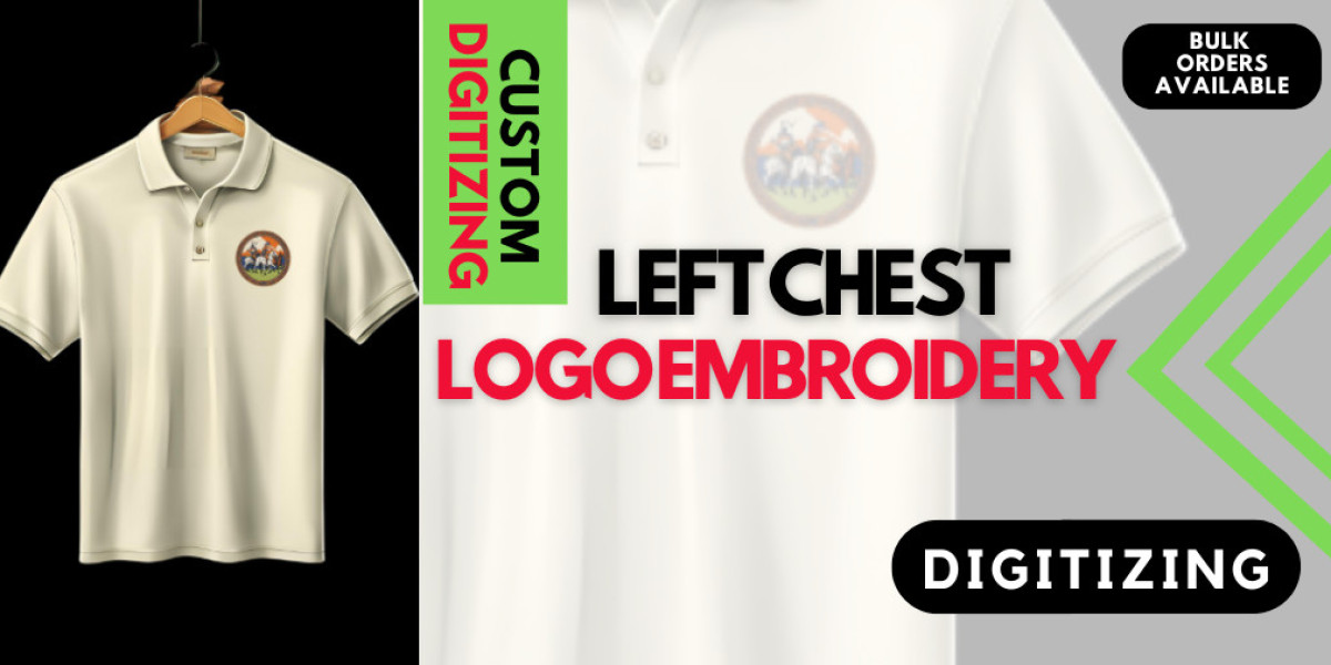 Professional Left Chest Logo Embroidery Digitizing Services