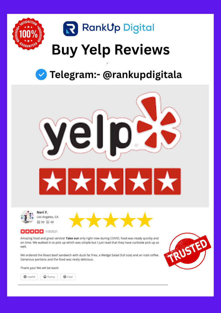 Buy Yelp Reviews - RankUp Digital is USA,UK ,CA ,AUS ,NZ,MA Any country verified Paypal, Cashapp, Stripe, Skrill, Neteller, Webmoney and Any type of reviews and Marketing service Provider Agency.
