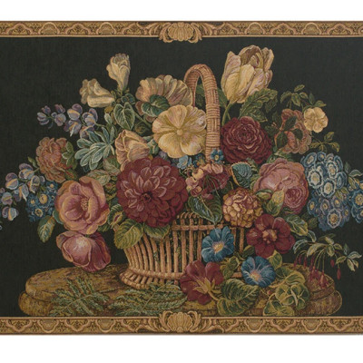 Flower Basket Black Italian Vintage Tapestry Profile Picture