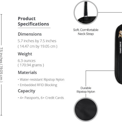 Travel Neck Wallet RFID-Blocking Large and X-Large Profile Picture
