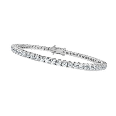 2.70 Ct Natural Round Diamond Tennis Bracelet, 9K White Gold Profile Picture