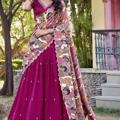 Stunning Pink Thread Work Vichitra Silk Traditional Lehenga Choli Profile Picture